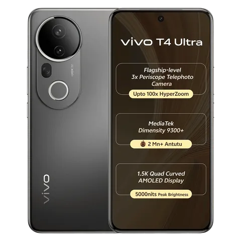 Vivo Android Smartphone T4 Ultra 5G (12GB RAM, 256GB Storage/ROM) V2504 Meteor Grey