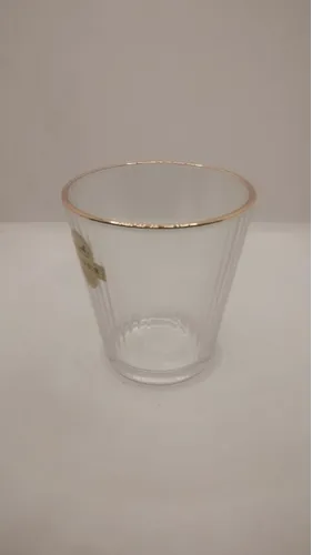 Tumbler (Glass) Set 315 ml 6 Pcs With Gold Line Crystal YG19557