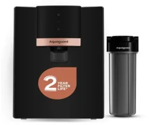 Eureka Forbes Water Purifier UV 6 Liter Aquaguard Enrich Neo UV+UF 2X Black & Chrome Metallic