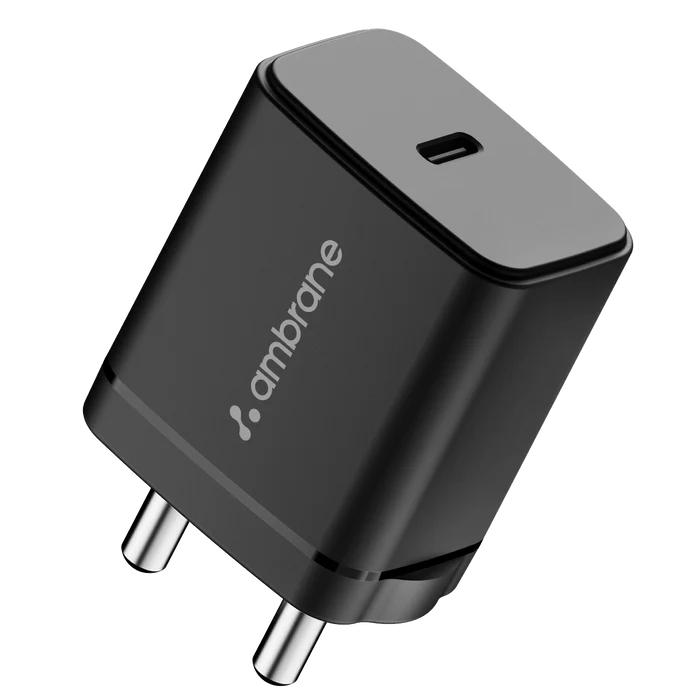Ambrane Mobile Charger 45W Wall Charger Charge 45w BLACK