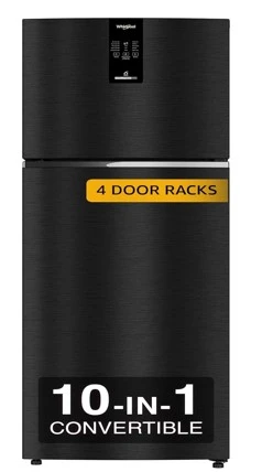 Whirlpool Double Door Refrigerator 327 Litres Convertible 2 Star Inverter IFPRO INV CNV 375 Omega Black(2s)-TL