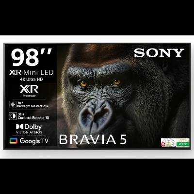 Sony 4K Ultra HD TV 248 cm (98 Inches) Mini LED Bravia 5 K-98XR55A Black