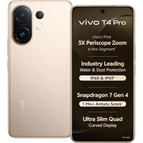 Vivo Android Smartphone T4 Pro 5G (8GB RAM, 128GB Storage/ROM) V2510 Blaze Gold