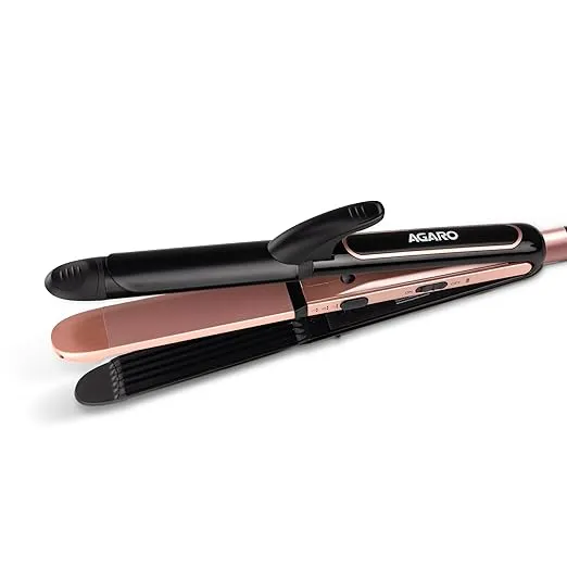 Agaro Hair Multi Styler 3in1 Hair Styler HS1119 Black & Rose Gold
