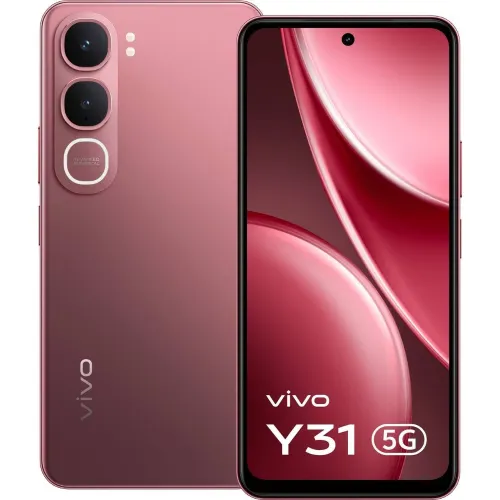 Vivo Android Smartphone Y31 5G (4GB RAM, 128GB Storage/ROM) V2521 Rose Red