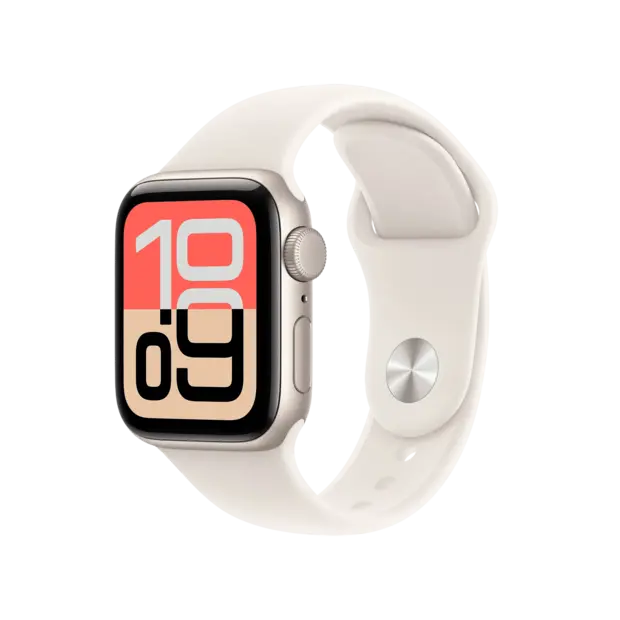 Apple Smart Watch SE 3 GPS 40mm MEH34HN/A Starlight Aluminium Case with Starlight Sport Band - S/M