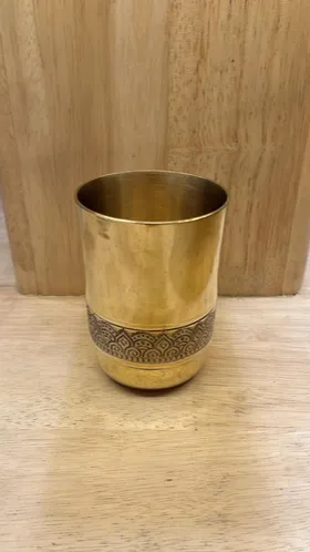Lily Brass Glass Virasat Etching