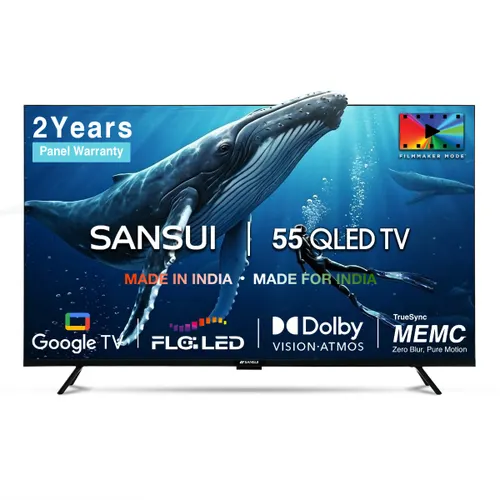 Sansui 4K Ultra HD TV 140 cm (55 inches) Android JSW55UG23 Black