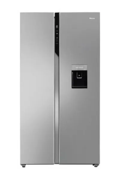Haier Side By Side Refrigerator 596 Litres 3 StarWater Dispenser HRS-682SWDU1 Shiny Steel