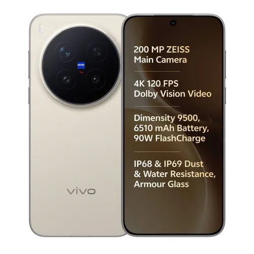 Vivo Android Smartphone X300 Pro 5G (16 GB RAM, 512GB Storage/ROM) V2514 Dune Gold