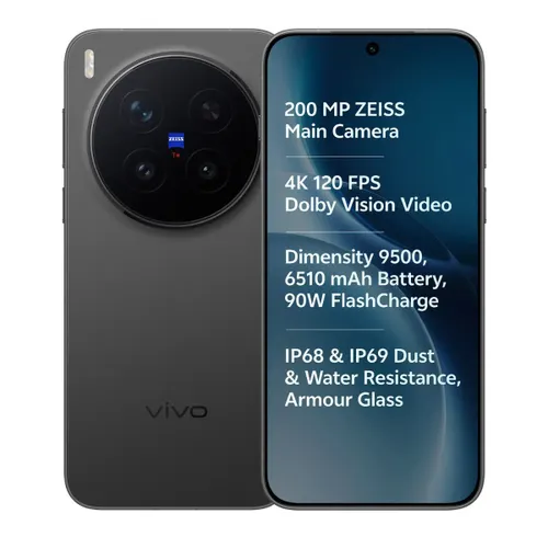 Vivo Android Smartphone X300 Pro 5G (16 GB RAM, 512GB Storage/ROM) V2514 Elite Black