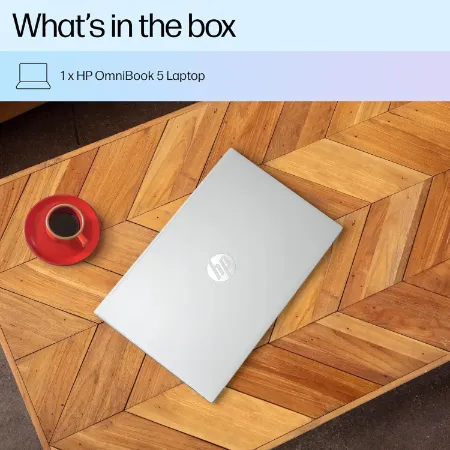 HP Windows Laptop Core i5-1334U,16GB LPDDR5X,512GB,Win11,Mso Omnibook 5 16-1008tu Glaciar Silver