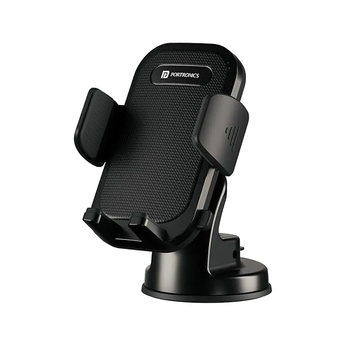 Portronics Mobile Accessories Car Phone Holder POR 2530 Clamp M4 Black