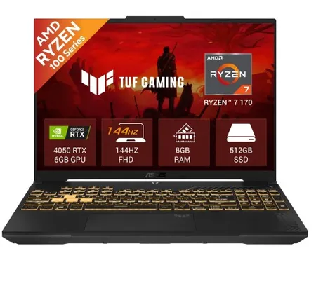 Asus Gaming Laptop R7 170, 8GBRAM,512SSD,WIN11 6GB,4050 16 TUF A16 FA607NUQ-RL208W GREY