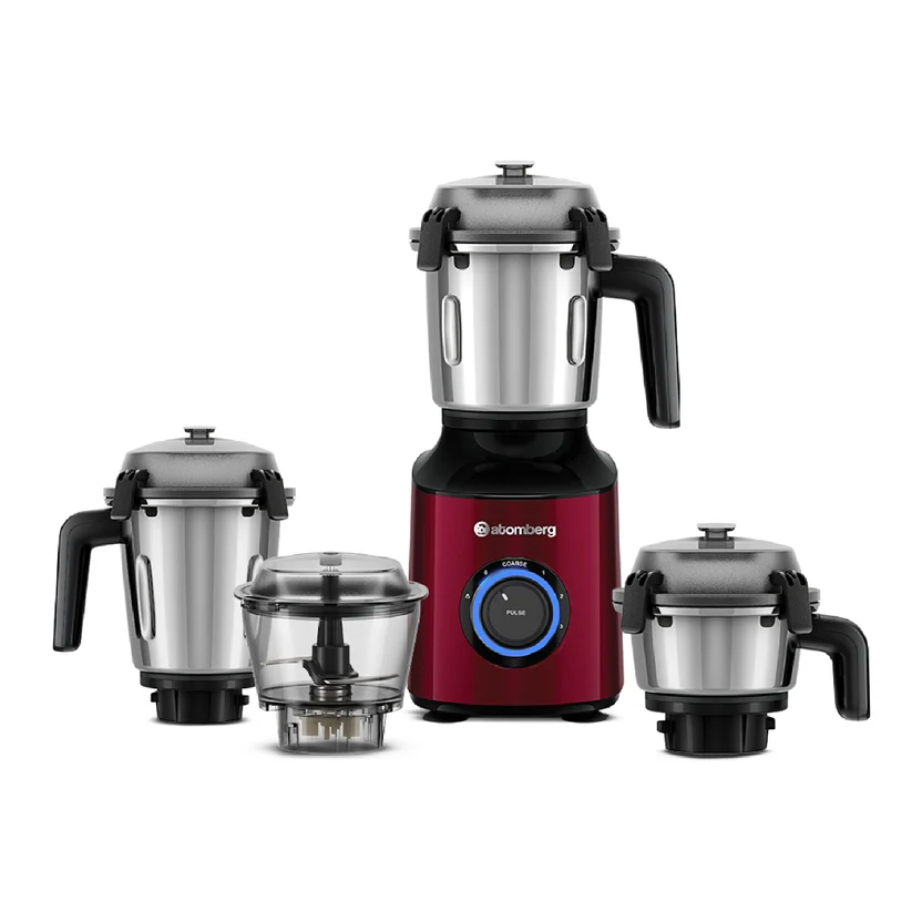 Atomberg Mixer Grinder 550 Watts 4 Jar with Intelligent BLDC Motor Zenova with Chopper Jar Sand Grey